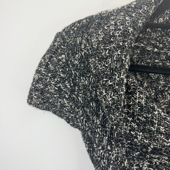 ALYX dress Short Sleeve Cowl Neck Sweater Dress XS Black White Marled Knit - Picture 5 of 8